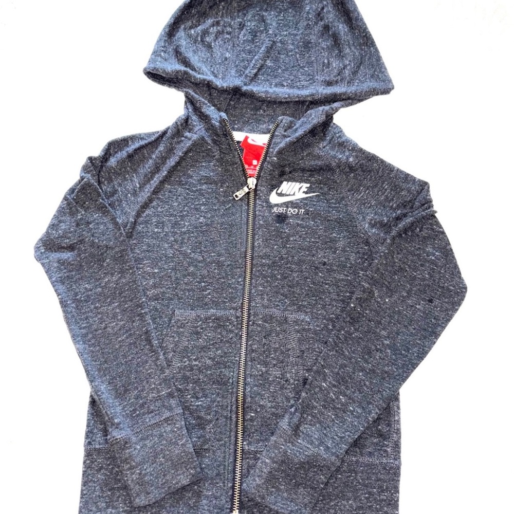 Nike Kids Dark Gray Zip-Up Hoodie